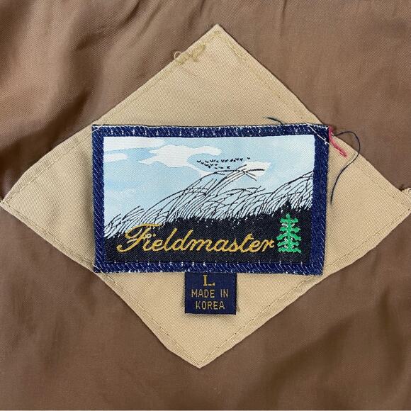 Vintage 90s Fieldmaster Size Large Neutral Tan Puffer Style Winter Jacket/Coat - Picture 6 of 10